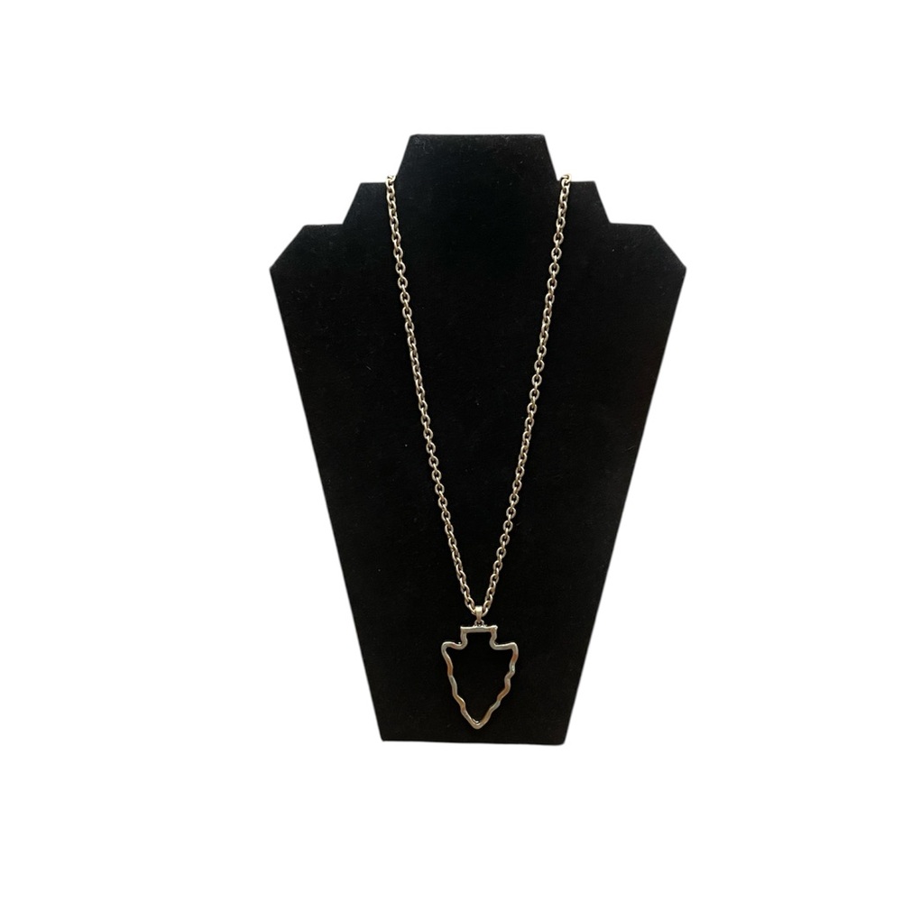 STORY BY DAVINCI KC CHIEFS ARROWHEAD LOGO GOLD CHAIN NECKLACE AND EARRINGS
